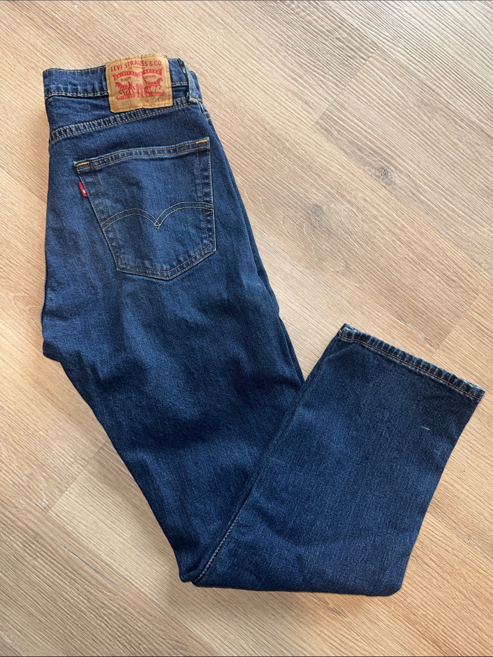 LEVI STRAUSS & CO. Dark Blue Denim Straight Leg Jeans